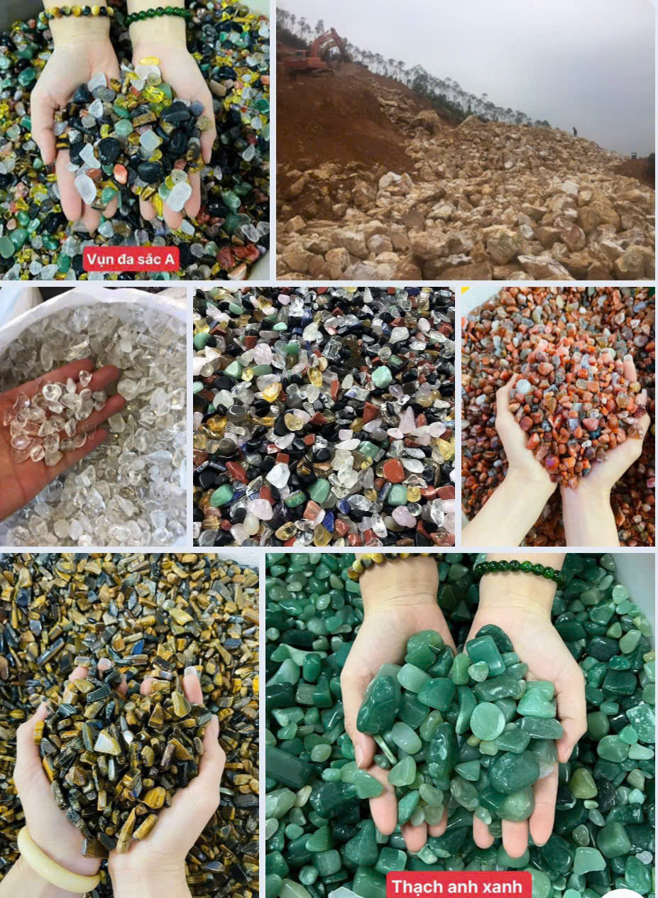 Đá Thạch Anh Ngũ Sắc Vụn